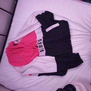 Cropped Half zipper jacket
